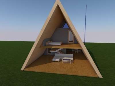 Proiect Casa A-Frame Prototip